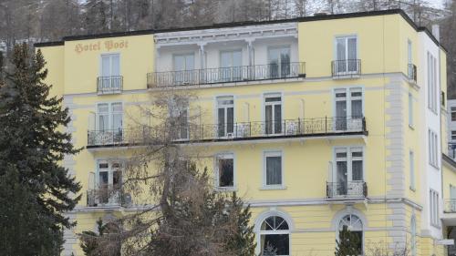 Die Südfassade des Hotels Post in Pontresina. Foto: Reto Stifel