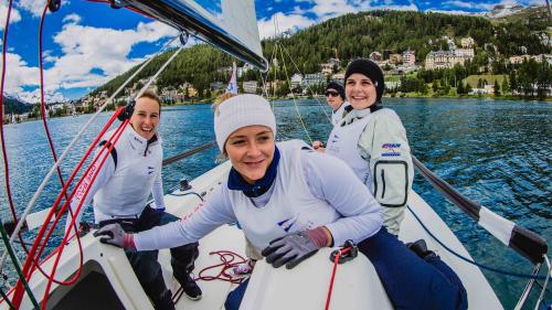 Die Sieger der SCL Act 2 in St. Moritz: Das Team vom Segelclub Mattsee. Foto © SCL/David Pichler