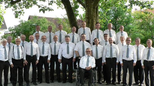 Ils commembers dal cor vegnan gugent a las prouvas, ma nu vöglian brich plü chantar ad ün concert (fotografia: Chor Rumantsch Zug).