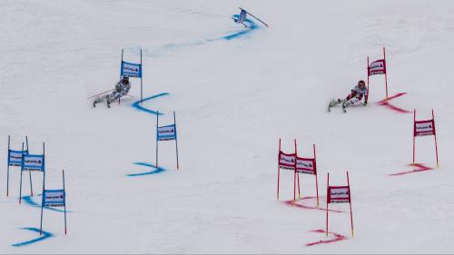 Perfekte Parallelität beim Weltcup am Sonntag      Foto: Daniel Zaugg