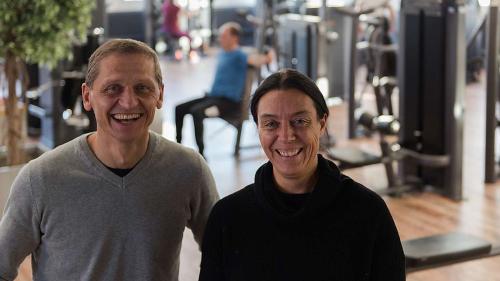 Anna Tina Tonti leitet die beiden Standorte von Update Fitness in St. Moritz, Roger Zürcher ist der operative Leiter aller Filialen der Update Fitness AG.		Foto: Reto Stifel