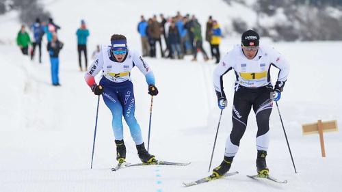 Morris Galli gewinnt den Passlung Martin-Scuol vor Nico Salutt aus Zernez (Foto: Niculin Felix)