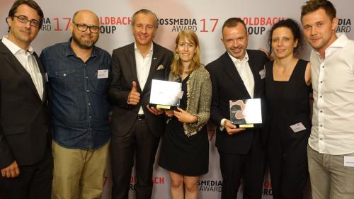 Die strahlenden Gewinner von links: Marcus Händel, Silvan Metzger, Christoph Bürge, Janine Aebischer, Dominic Wirz. Foto: z.Vfg.