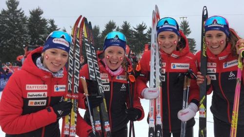 Die Schweizer Goldstaffel. Foto: swiss-ski