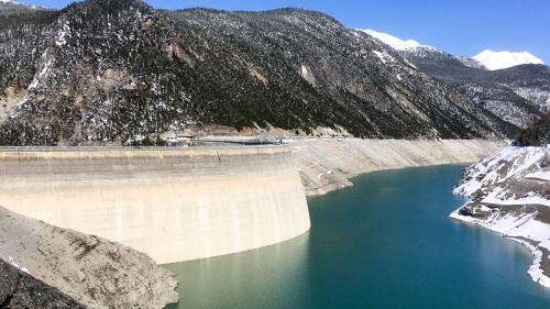 Stauanlage Punt dal Gall mit dem Lago di Livigno. Foto: Jon Duschletta