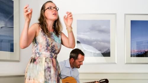 Selma Mahlknecht und Kurt Gritsch im Silser Hotel Waldhaus. 