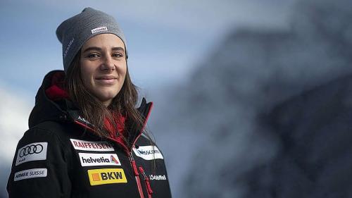 Talina Gantenbein feierte in Arosa 2020, an ihrem 33. Weltcup-Start, ihren ersten Weltcup-Podestplatz (Foto: Keystone-SDA)