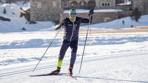 Daniel Sandoz auf der Loipe in Silvaplana.  Foto: Daniel Zaugg