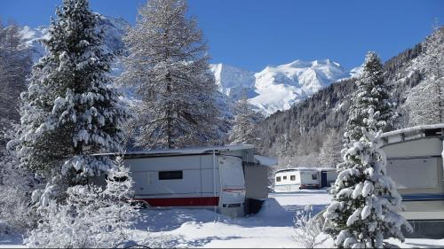 Wintercampings wie derjenige von Morteratsch wurden diesen Winter von den Gästen gestürmt und gehören zu den Gewinnern der Saison. Foto: Peter Käch