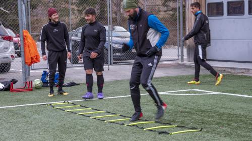 Der FC Celerina wartet auf die Saisonfortsetzung. 			Foto: Annika Veclani