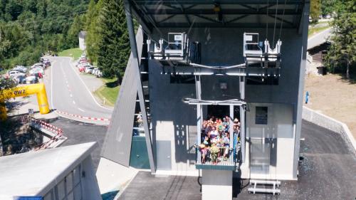 Die Talstation der Albignabahn bei deren Eröffnung. Foto: Jon Duschletta