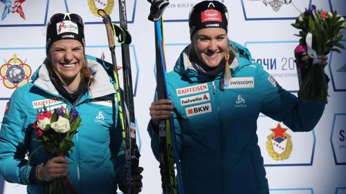 Alina Meyer und Fabiana Wieser haben in Sotchi bei den «Winter Military World Games» den 2. Platz erreicht. Foto: Sochi2017