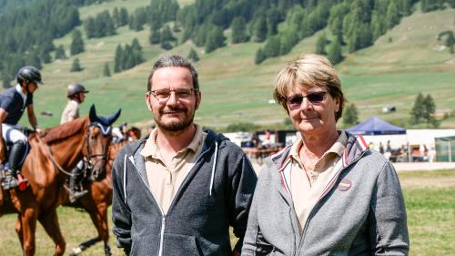 Ralf und Rosita Secchi am Concours Hippique Zuoz. Foto: Jon Duschletta