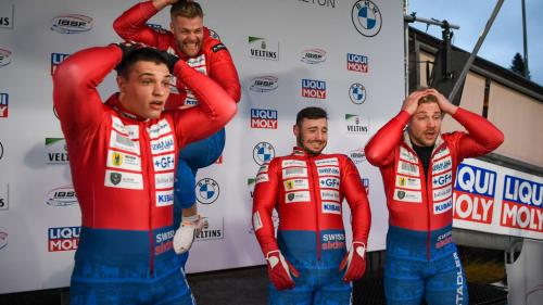 Gemeinsam auf gutem Weg, hier in Winterberg (von links); Dominik Hufschmid, Nicola Mariani, Cedric Follador, Marco Dörig. 	Foto: z. Vfg