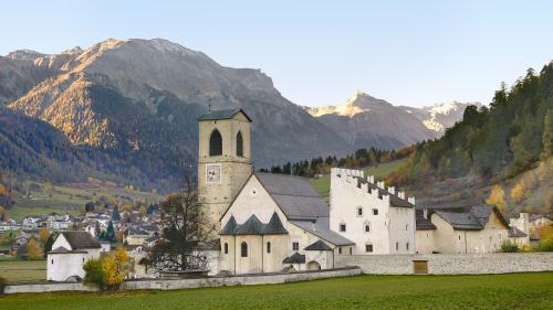 La clostra Son Jon a Müstair fotografada d’utuon (fotografia: Fundaziun Pro Clostra Son Jon).