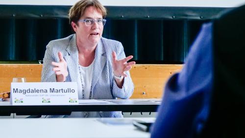 Magdalena Martullo Blocher wehrt sich gegen die Landschaftsverschandelung durch Windkraftpärke. Foto: Jon Duschletta