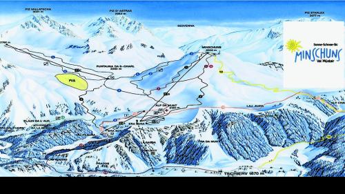 I’l territori da skis Minschuns laiva la Val Müstair realisar ün implant  fotovoltaic. Uossa ha il cumün trat il frain per quel proget (fotografia: mad).