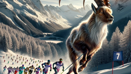 Der Engadin Skimarathon, mit Chat GPT generiert. 