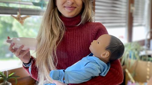 Bereit für die neue Herausforderung mit Baby Carlos. Foto: Fadrina Hofmann