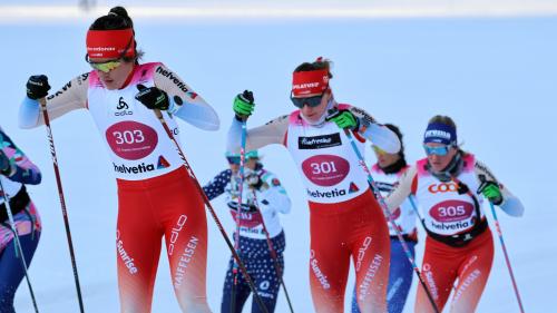 Giuliana Werro vor Nadine Fähndrich. Im Ziel war die Reihenfolge umgekehrt. Foto: swiss-image.ch/Andy Mettler