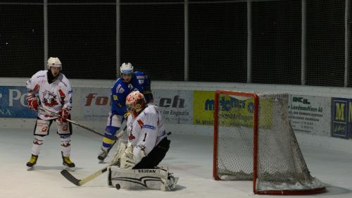 Das Spiel fand mehrheitlich vor dem Tor des EHC Sursee statt. Foto: Reto Stifel