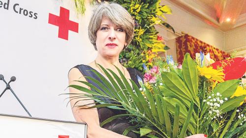 «Diese Gala-Anlässe sind enorm wichtig für uns.» Die Präsidentin des Schweizerischen Roten Kreuzes, Annemarie Huber Hotz, anlässlich des Galaabends im Kulm Hotel in St. Moritz. (Foto: Giancarlo Cattaneo/fotoswiss.com)