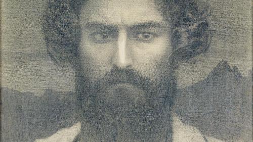 Selbstporträt von Giovanni Segantini von 1895, Foto: Segantini Museum St. Moritz