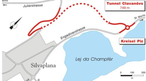 Umfahrungstunnel Silvaplana / Grafik Tiefbauamt Graubünden