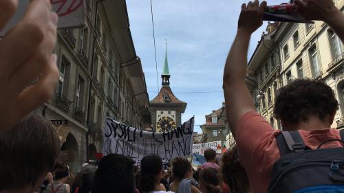 So sieht der Klimastreik von hinten aus. Bild: Carla Sabato