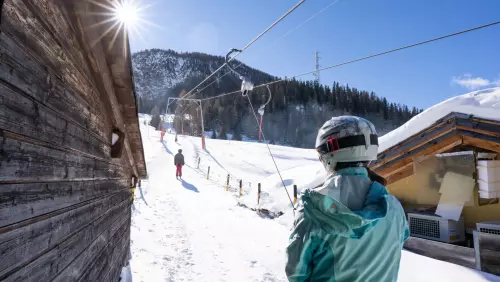 Skilift Müsella La Punt Chamues-ch. Foto: Engadin Tourismus AG